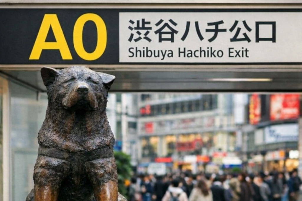 渋谷駅出口　ハチ公口