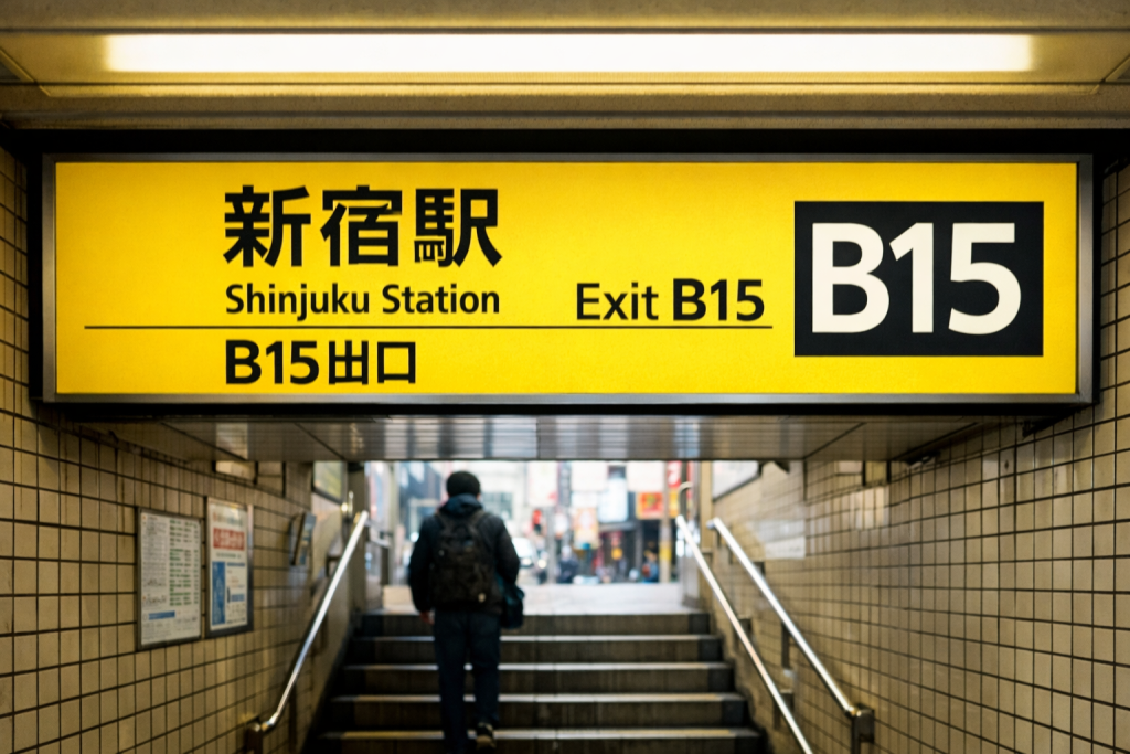 新宿駅出口　B15