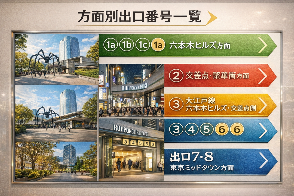 六本木駅｜出口番号